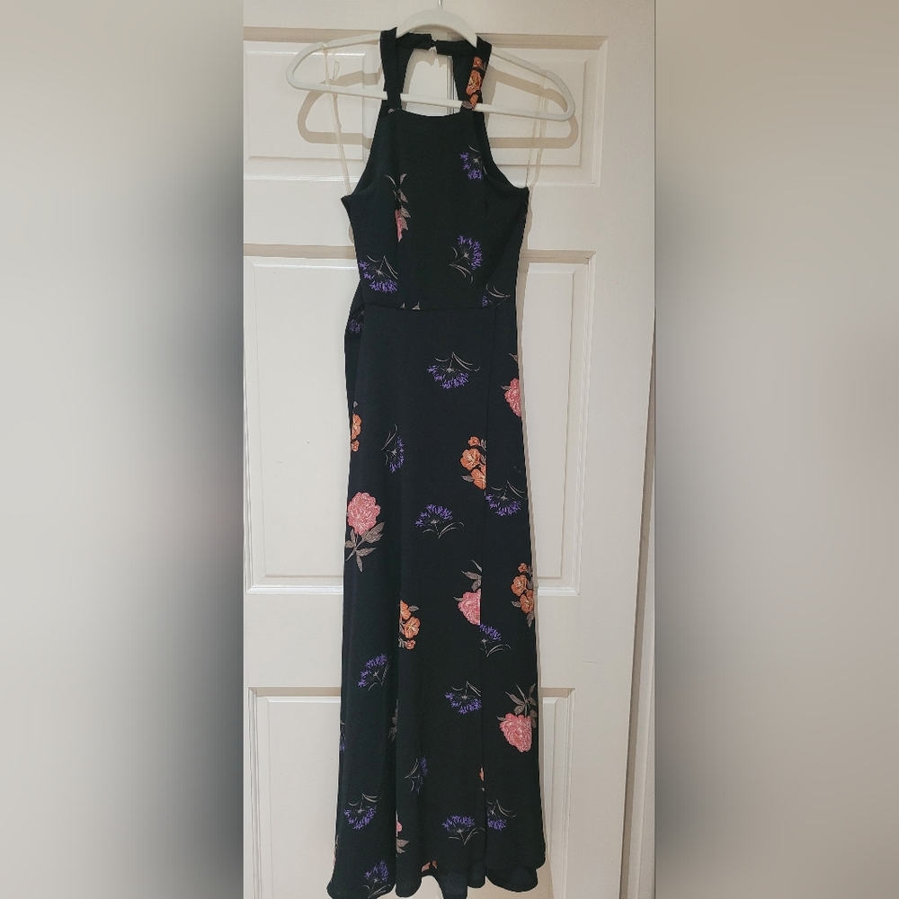 Open Back Long Dress With High Slit